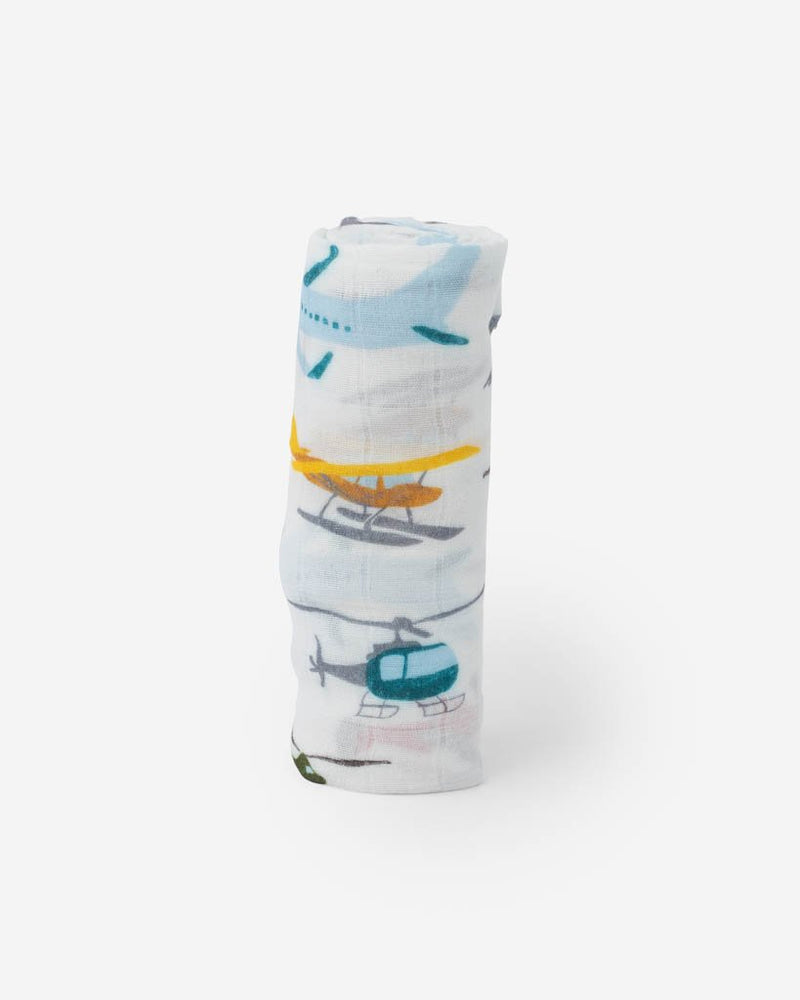 Load image into Gallery viewer, Little Unicorn Deluxe Muslin Single Swaddle  - Air Show
