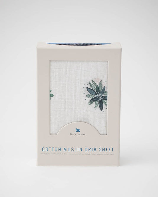 Little Unicorn Cotton Muslin Crib Sheet - Prickle Pots