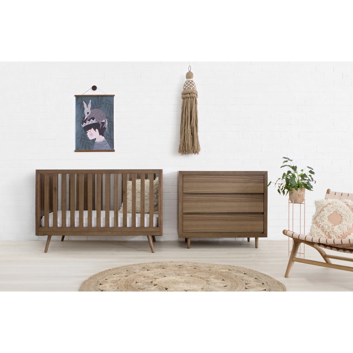 Ubabub Nifty Timber 3-In-1 Convertible Crib