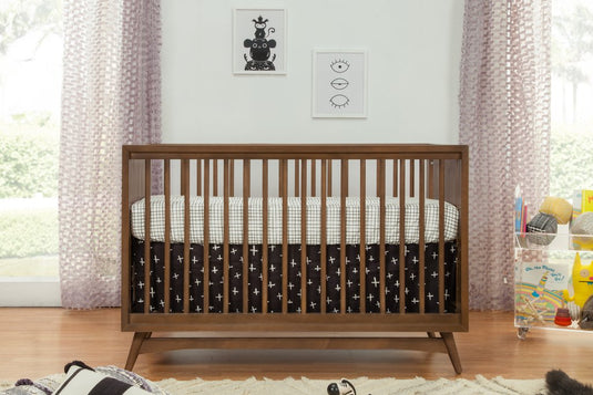 Babyletto Peggy 3-in-1 Convertible Crib in Natural Walnut with Toddler Bed Conversion Kit