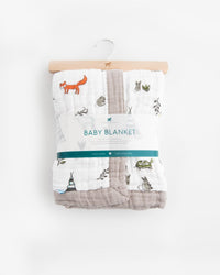 Little Unicorn Cotton Muslin Baby Blanket - Forest Friends