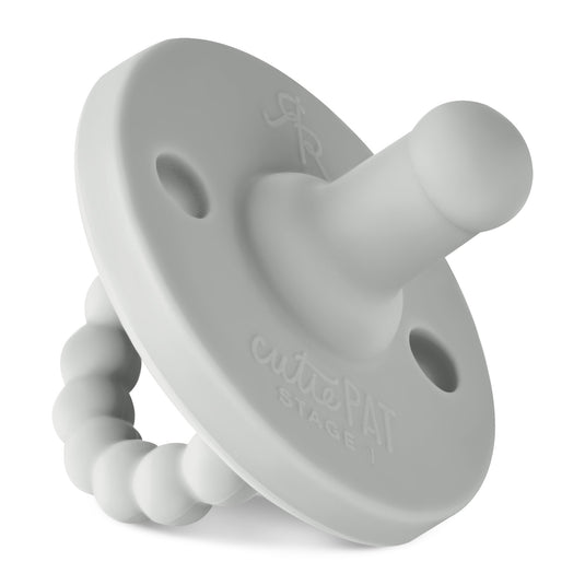 Ryan and Rose Cutie Pat Round Pacifier - Stage 1 - Grey