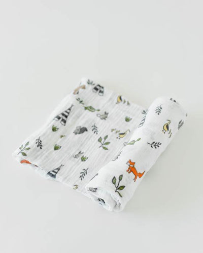 Little Unicorn Cotton Muslin Single Swaddle - Forest Friend