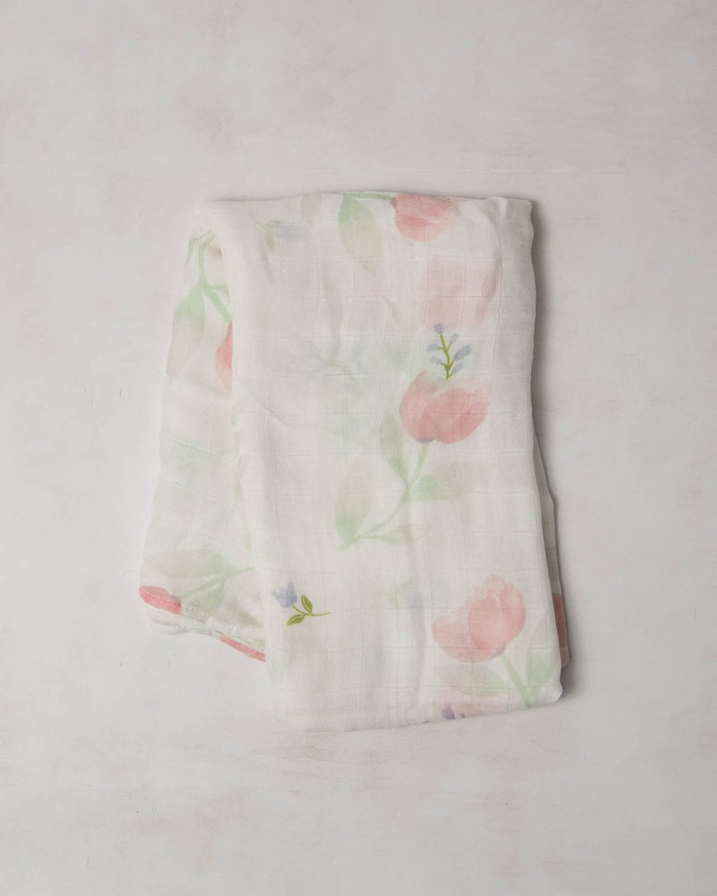 Load image into Gallery viewer, Little Unicorn Deluxe Muslin Single Swaddle - Pink Peony
