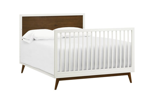 babyletto Palma Full size bed Conversion Kit (m7689) for 4-in-1 Convertible Crib with Toddler Bed Conversion Kit in Warm White with Natural Walnut