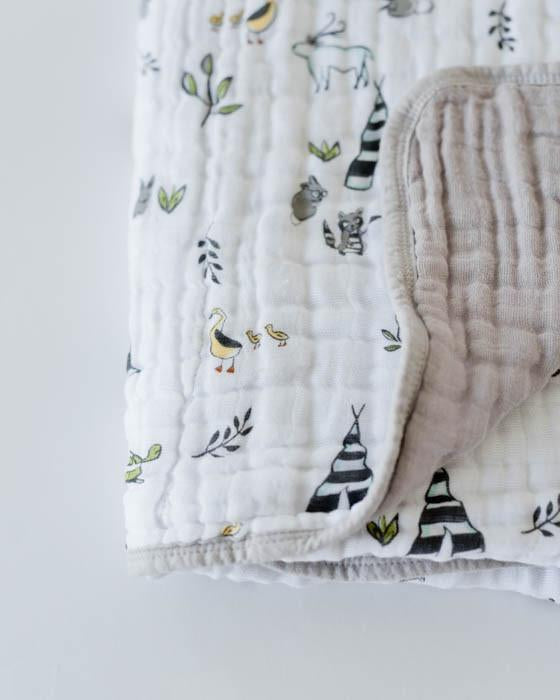 Load image into Gallery viewer, Little Unicorn Cotton Muslin Quilt - Forest Friends
