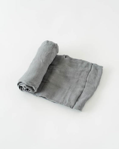 Little Unicorn Deluxe Muslin Single Swaddle  - Charcoal