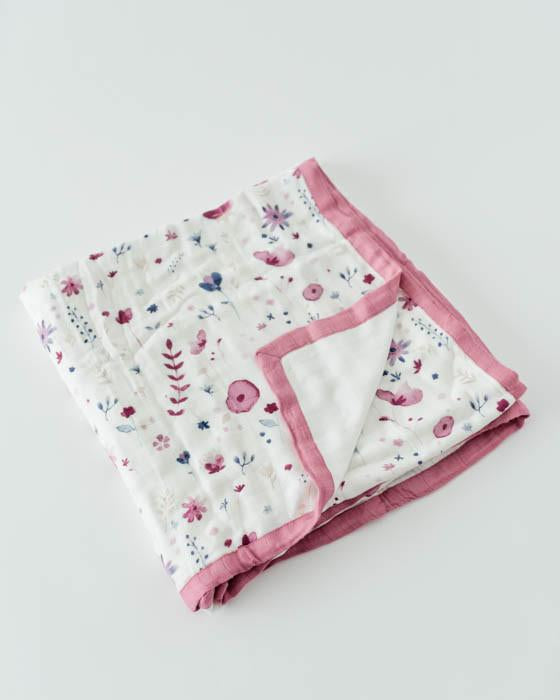 Load image into Gallery viewer, Little Unicorn Deluxe Muslin Quilt - Fairy Garden
