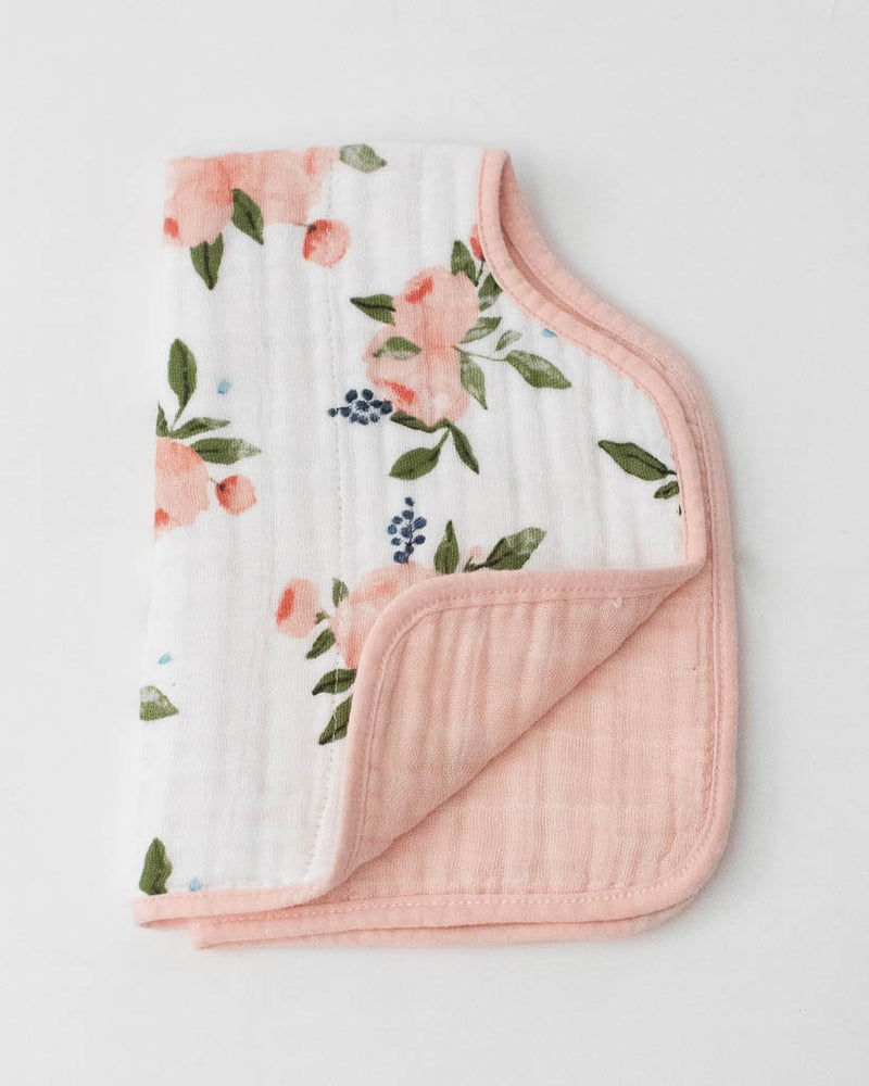 Load image into Gallery viewer, Little Unicorn Cotton Muslin Burp Cloth In Watercolor Roses
